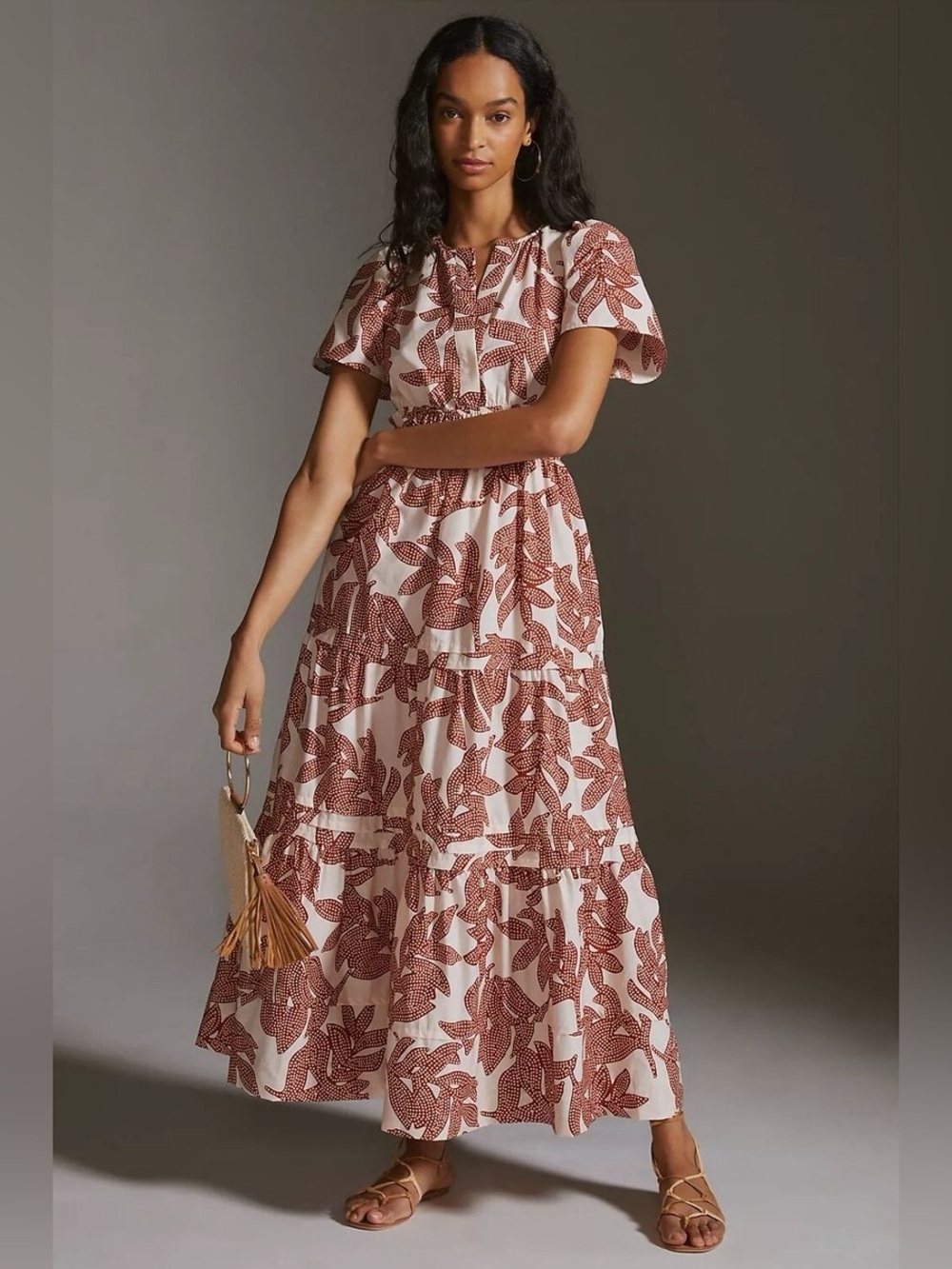 Anthropologie Floral Somerset Maxi Dress Size M